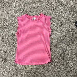 LA MIEL Pink Tank Top with Stripes